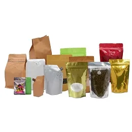 Brown Stripped full Rectangle Window Paper Bag