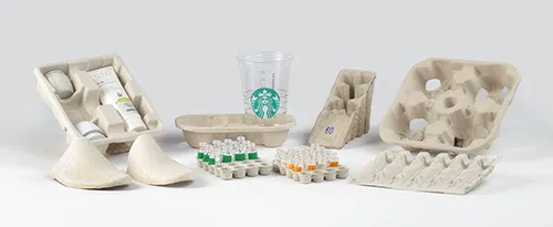 Moulded paper cushion packaging