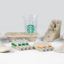 Moulded paper cushion packaging