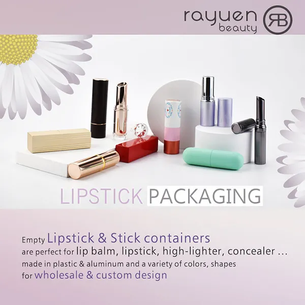 Empty Lipstick Tube & Stick Containers Supply