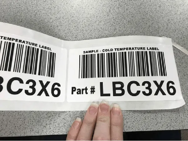 Cold Temperature Labels