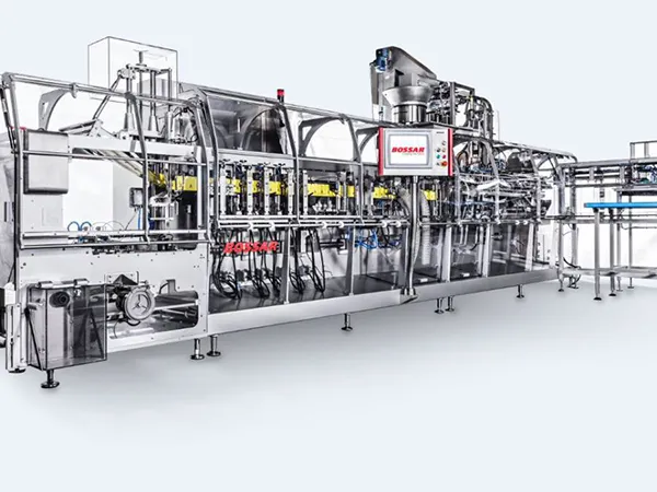 Servo driven spout insertion with integrated filling