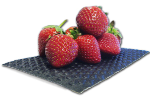 Absorbent cushioned pads for soft fruit