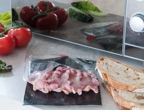 Microwave crispy bacon packs
