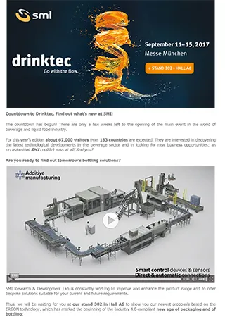 Countdown to Drinktec. Find out what\'s new at SMI!