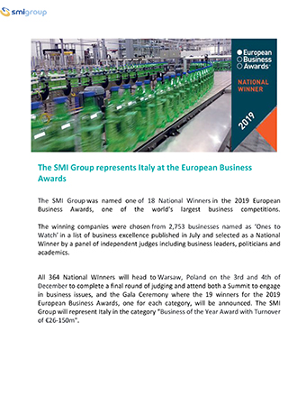 The SMI Group represents Italy at the European Business Awards