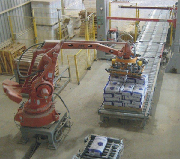 Bag Palletizing and Wrapping Systems