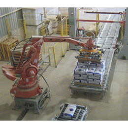 Bag Palletizing and Wrapping Systems