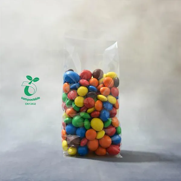 CLEAR COMPOSTABLE NATUREFLEX BACK SEAL BAG