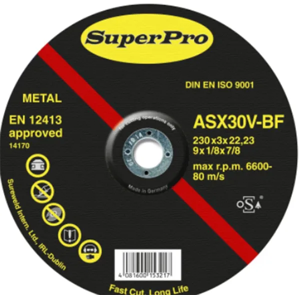 Stainless Cutting Disc Long Life Professional 9inch  230mm