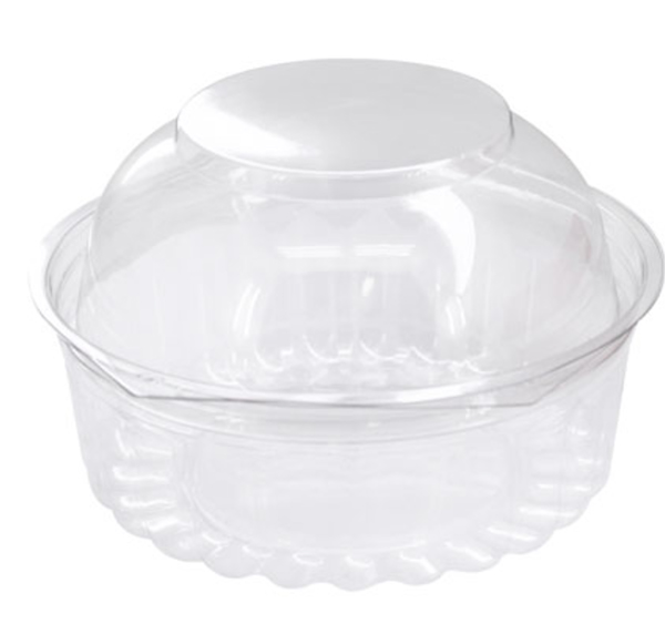 PET Clear Bowls with Dome Hinged Lids