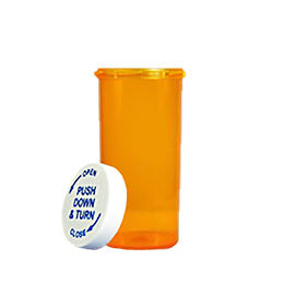 6 Dram Amber Prescription Pill Bottle PCR6NA