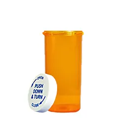 6 Dram Amber Prescription Pill Bottle PCR6NA