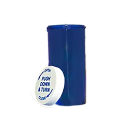 6 Dram Blue Prescription Pill Bottle PCR6NB