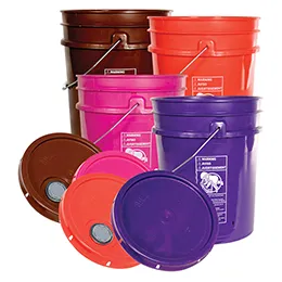 Premium Colored 5 Gallon Buckets & Lids