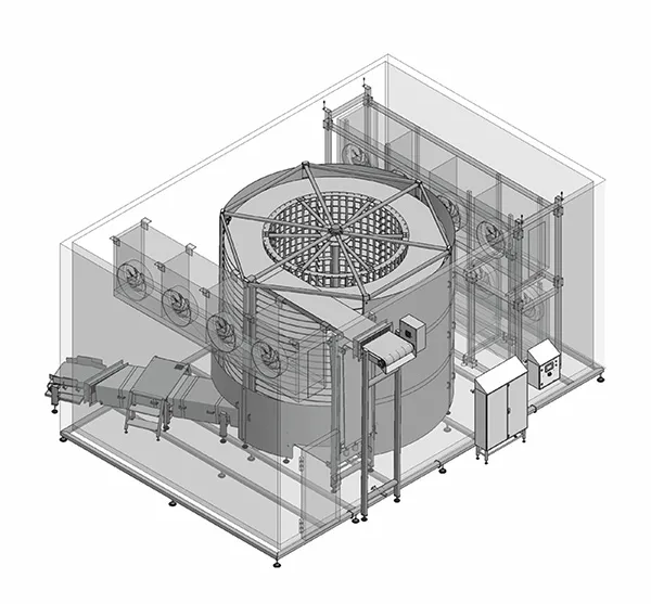 Shock freezing spiral system