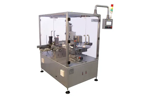 Tamper evident labelling machine