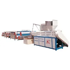 Plastic tape drawing machine
